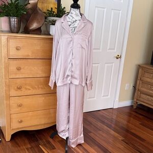 H&M Women's Satin Pajama Set - Light Pink